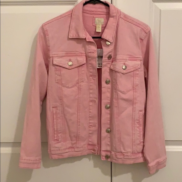 pink girls denim jacket